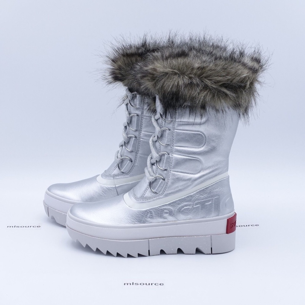 NEW Sorel Joan of Arctic Next Pure Waterproof Winter Boot Silver - Picture 3 of 8